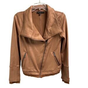 Dance & Marvel Asymmetric Zip Jacket Faux Suede Moto Edgy Streetwear Small